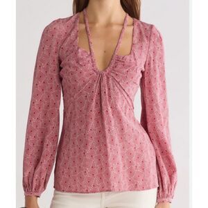 Equipment Femme Arden Silk Geometric Print Blouse Size 0